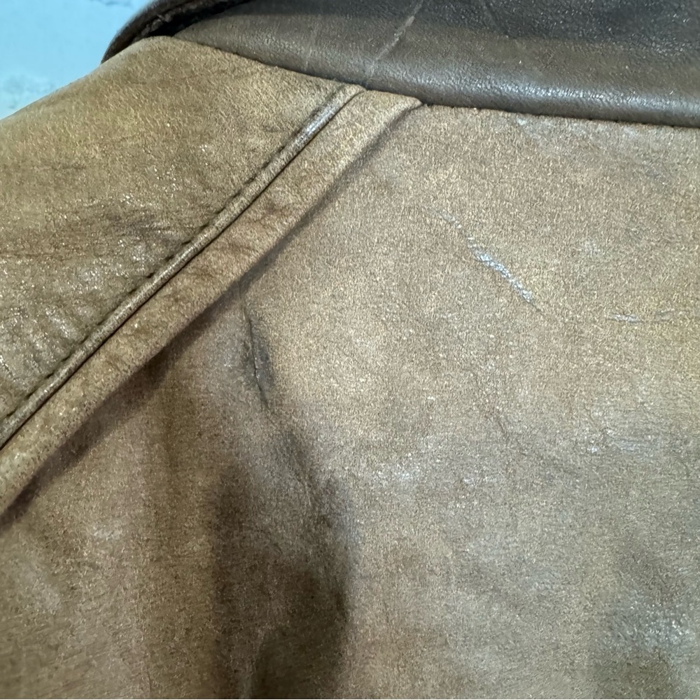 🪩 294. Vintage MEMBERS ONLY | Mens brown suede bomber jacket size 42 - Picture 9 of 13
